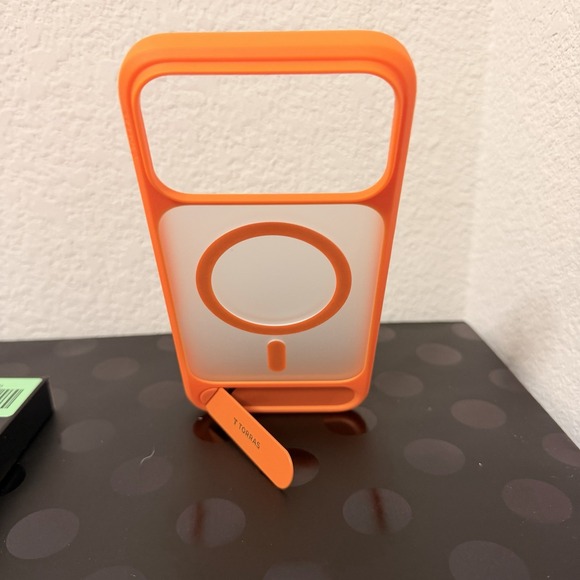 TORRAS Strong Magnetic & Seamless Stand iPhone 17 Pro Max Case, Cosmic Orange - Picture 3 of 11